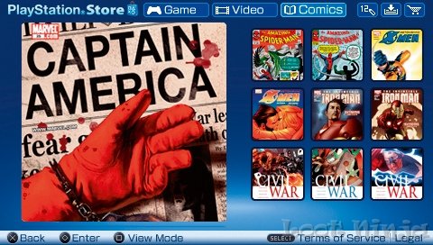 PSP Digital Comics Store